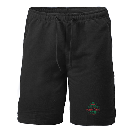 Men's Merry Christmas 2025 Athletic Fleece Shorts