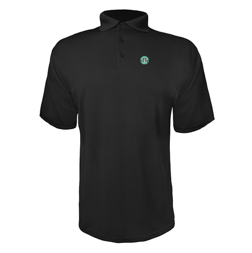 Men's Starbucks Coffee Polyester Polos Polo Shirt