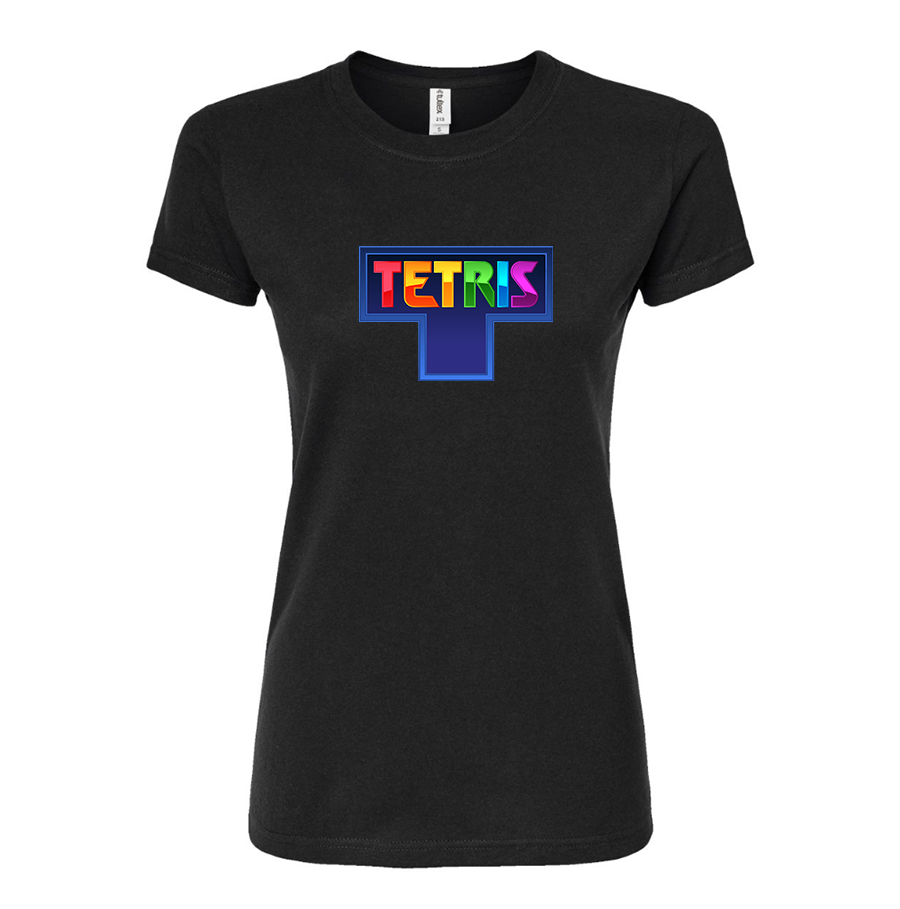 Women's Tetris Round Neck T-Shirt