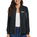 Women's Tupac Premium Bomber Jacket with Polished Detailing and Functional Sleeve Pocket Modern Luxury Outerwear