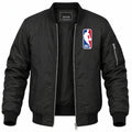 Men's NBA Lightweight Bomber Jacket Windbreaker Softshell Varsity Jacket Coat