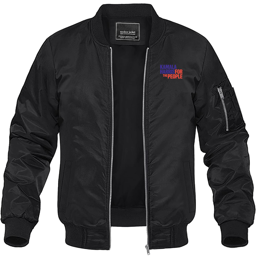 Men's Kamal Harris For The People 2025 Lightweight Bomber Jacket Windbreaker Softshell Varsity Jacket