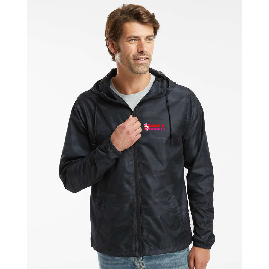 Men's Dunkin Donuts Independent Trading Co Lightweight Windbreaker Full-Zip Jacket