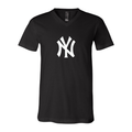 New York NY Yankees BELLA  CANVAS  Jersey V-Neck Tee