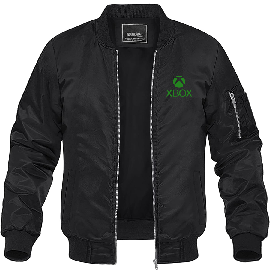 Men's X Box Gaming Lightweight Bomber Jacket Windbreaker Softshell Varsity Jacket