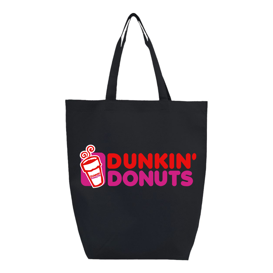 Dunkin Donuts Q Tees Non Woven Gusset Bottom Tote T-Shirt