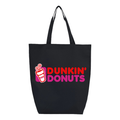 Dunkin Donuts Q Tees Non Woven Gusset Bottom Tote T-Shirt