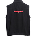 Men's Honeywell  Sleeveless Distressed Denim Vest  Rugged Black Jean Jacket