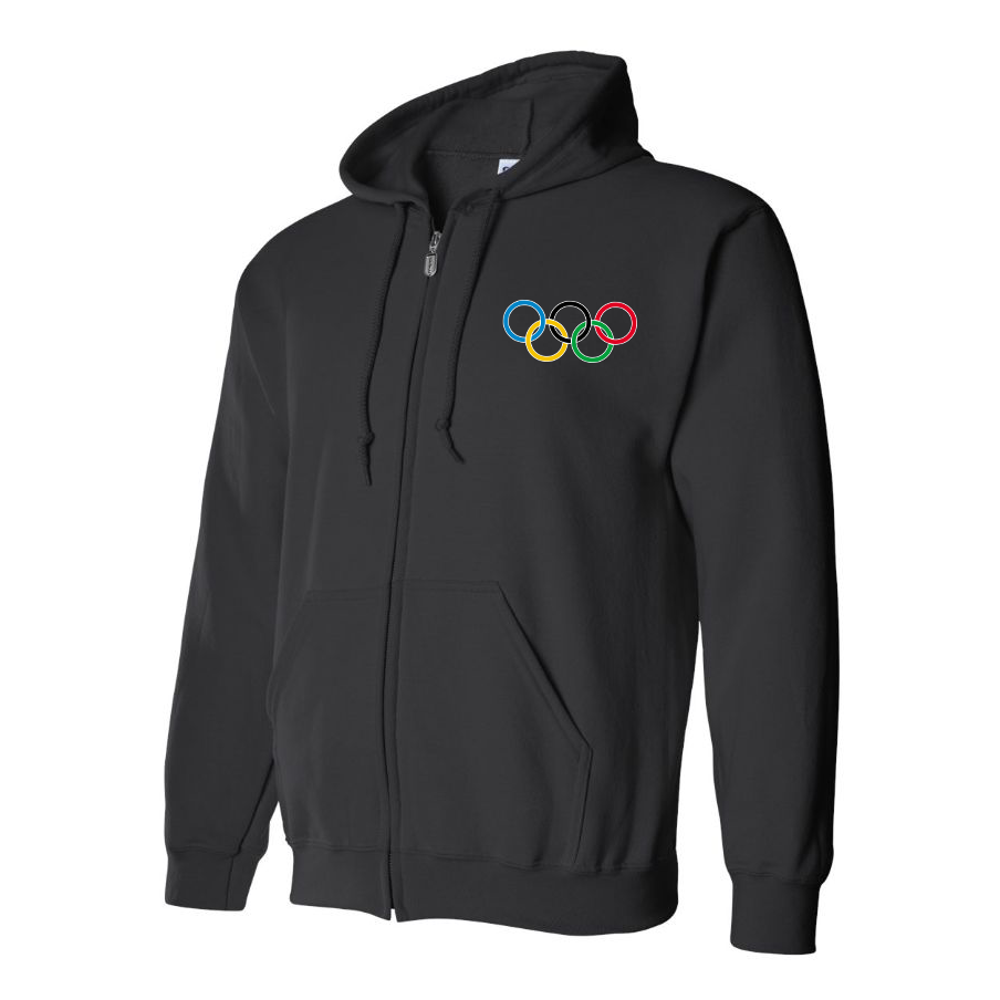 Men's Olympics Rings Zipper Hoodie