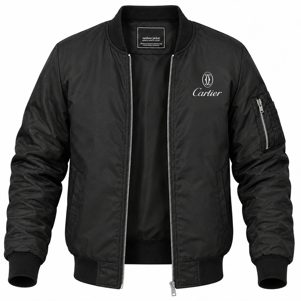 Men's Cartier Lightweight Bomber Jacket Windbreaker Softshell Varsity Jacket Coat