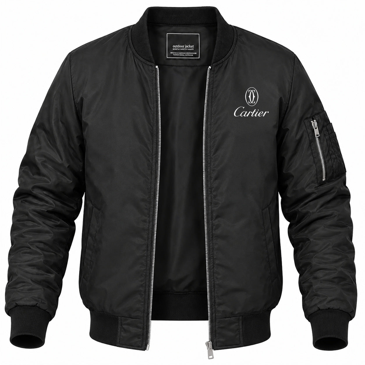 Men's Cartier Lightweight Bomber Jacket Windbreaker Softshell Varsity Jacket Coat