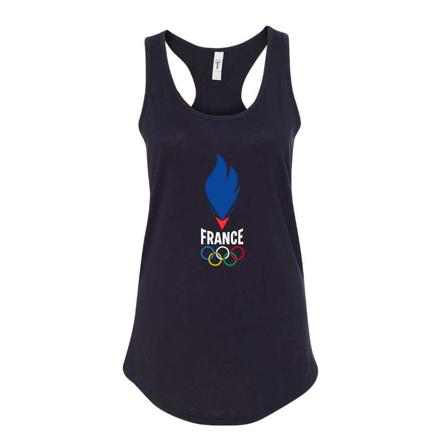 Women's France Olympia 2024 Racerback Tank Top