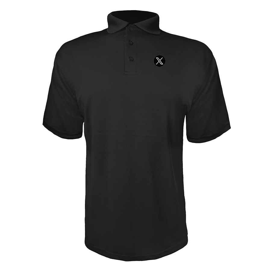 Men's Twitter X Polyester Polos