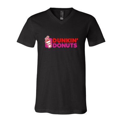 Men's Dunkin Donuts BELLA  CANVAS  Jersey V-Neck Tee