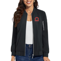 Women's God Of War Premium Bomber Jacket with Polished Detailing and Functional Sleeve Pocket Modern Luxury Outerwear