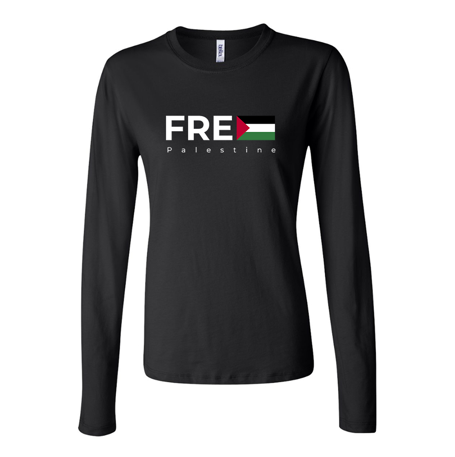 Women's Free Palestine Long Sleeve T-Shirt