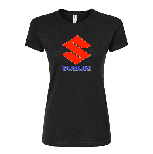 Women's Suzuki Bike Motorcycle Round Neck T-Shirt