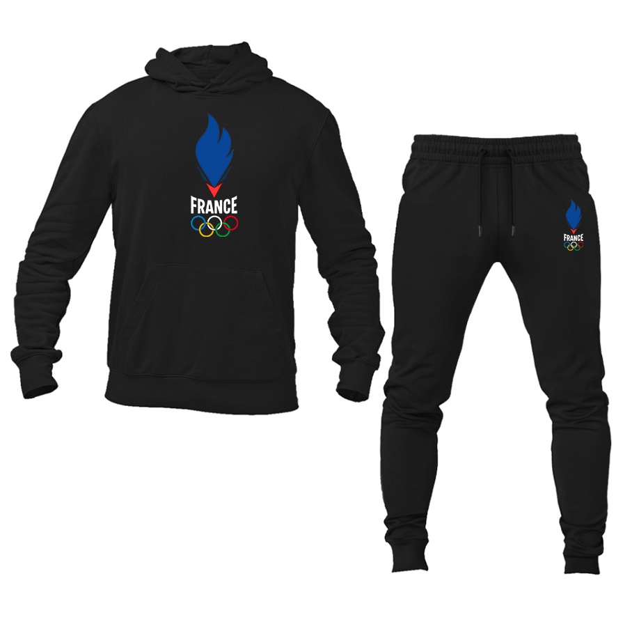 Men's France Olympia 2024 Hoodie and Joggers Set