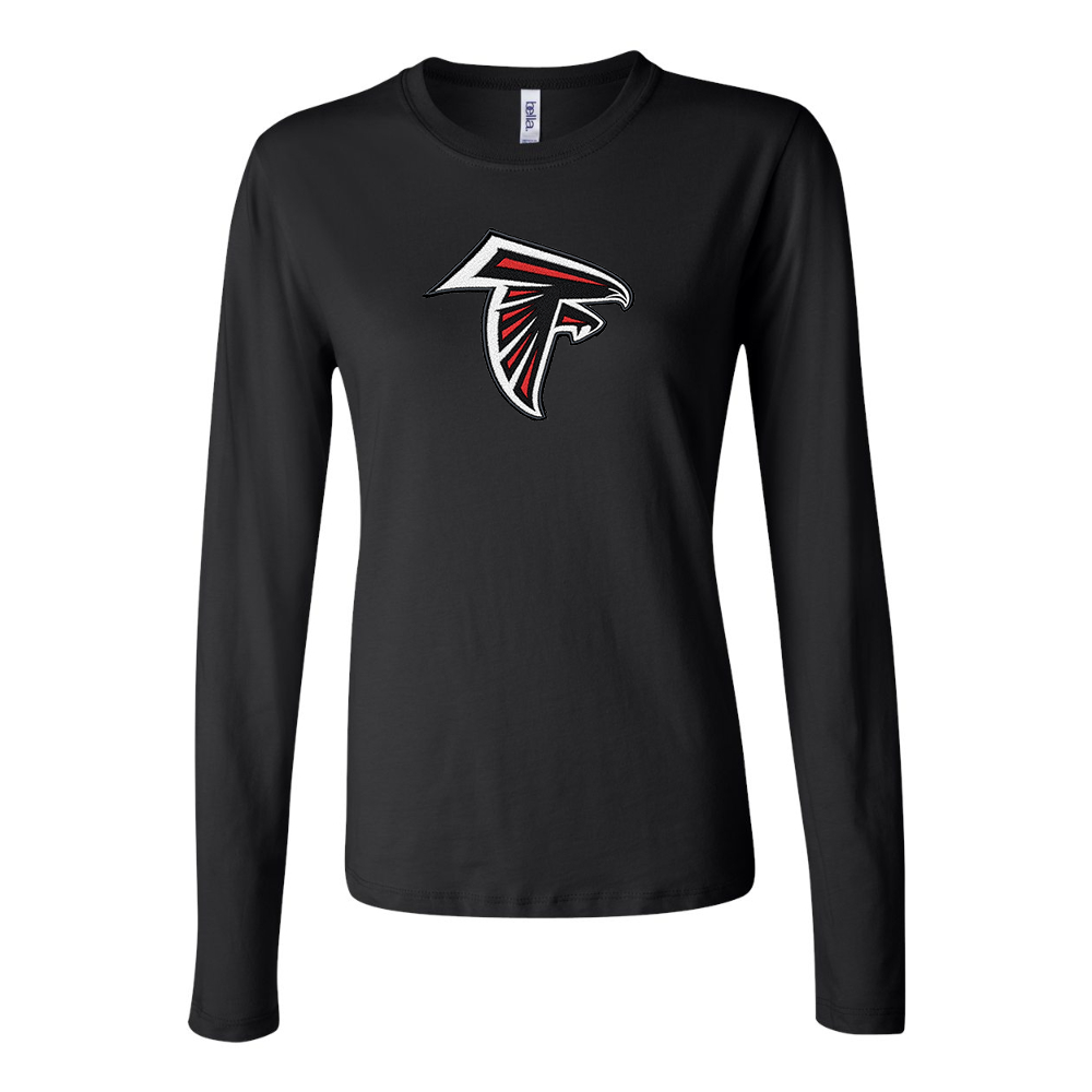 Women’s Atlanta Falcons Embroidered BELLA CANVAS Jersey Long Sleeve Tee