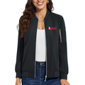 Women's Dunkin Donuts Premium Bomber Jacket with Polished Detailing and Functional Sleeve Pocket Modern Luxury Outerwear