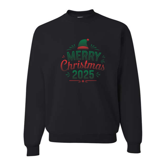 Men's Merry Christmas 2025 Crewneck Sweatshirt