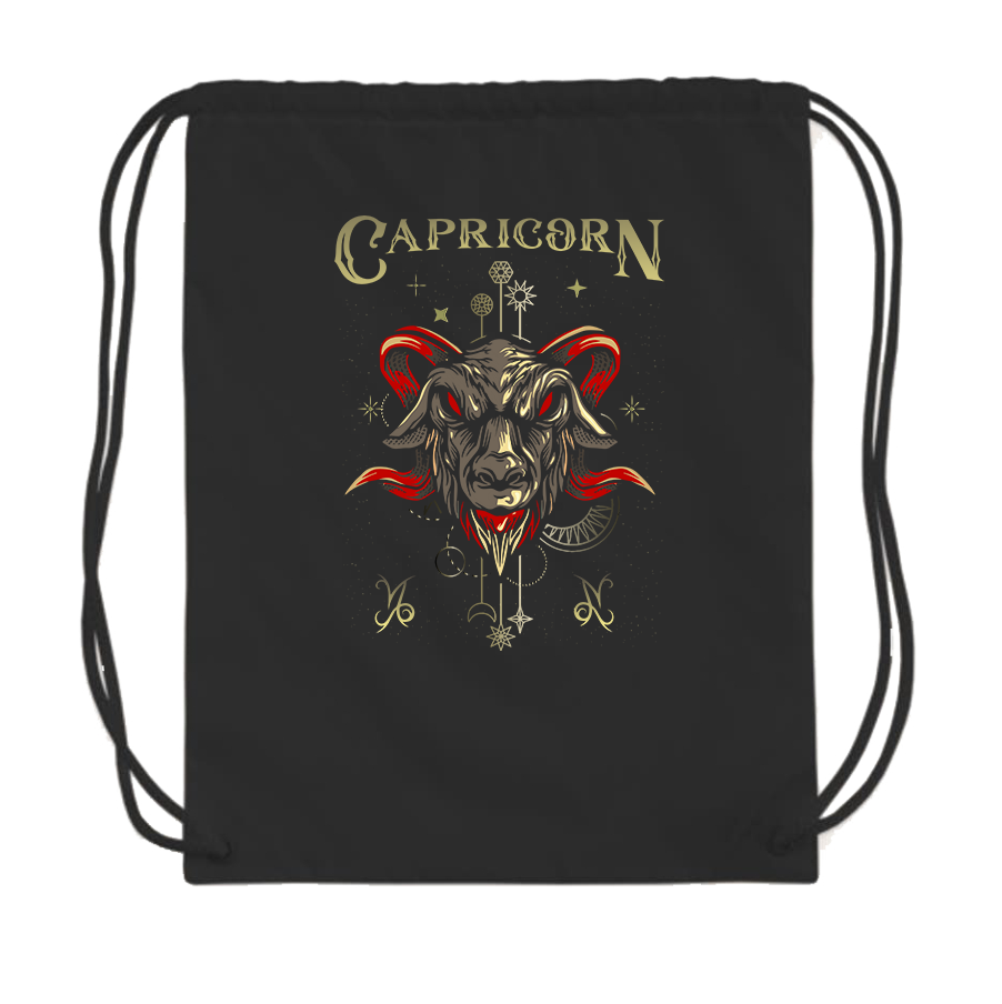 Capricorn Zodiac Drawstring Bag