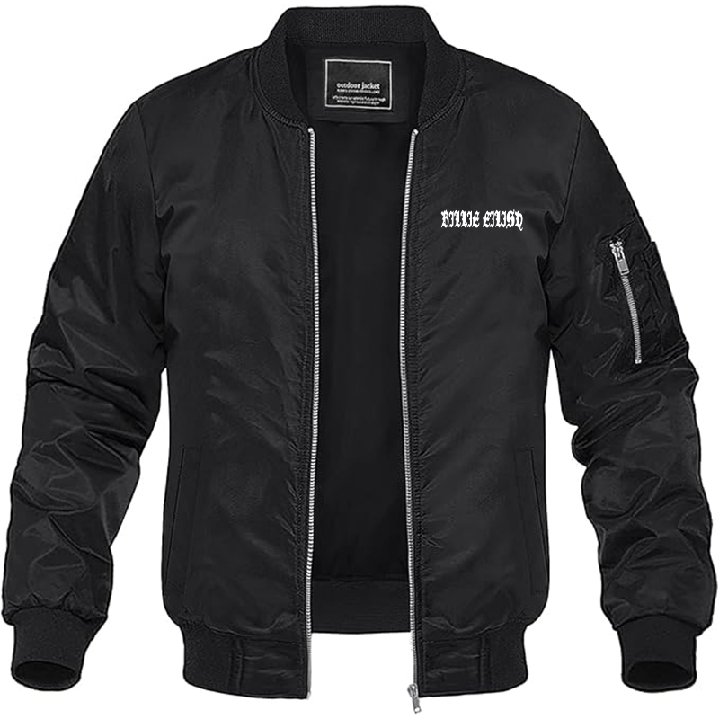 MAGNIVIT Men's Billie Eilish Lightweight Bomber Jacket Windbreaker Casual Fall Spring Outdoor Coat