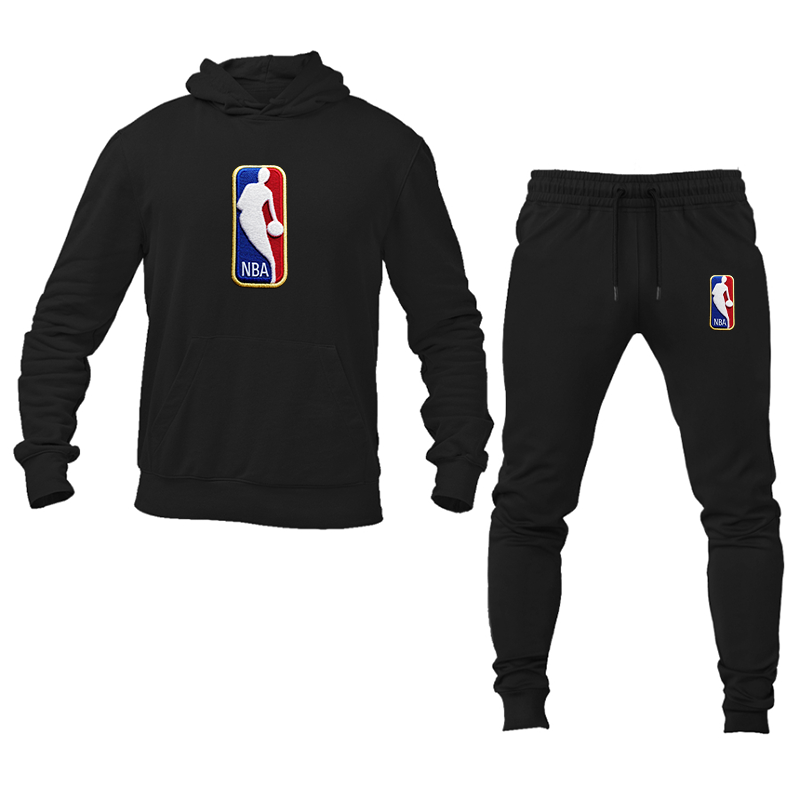 Men's NBA Embroidered Hoodie and Joggers Set