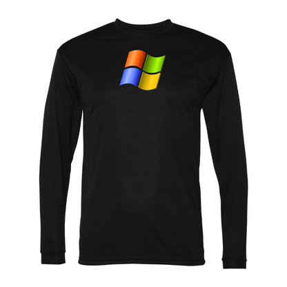 Men's Microsoft Polyester Long Sleeve T-Shirt