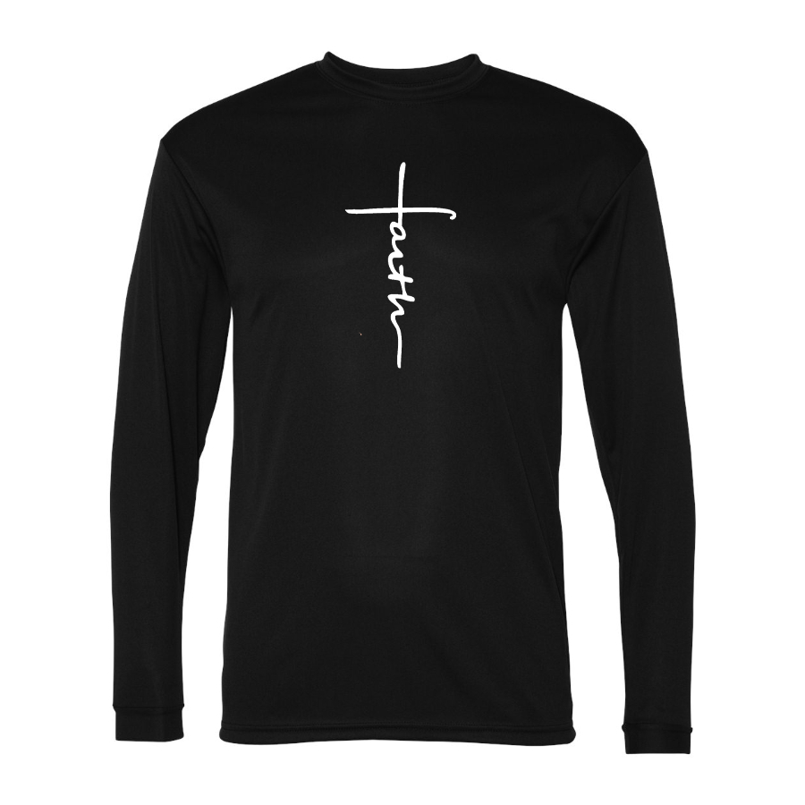 Men's Faith Polyester Long Sleeve T-Shirt