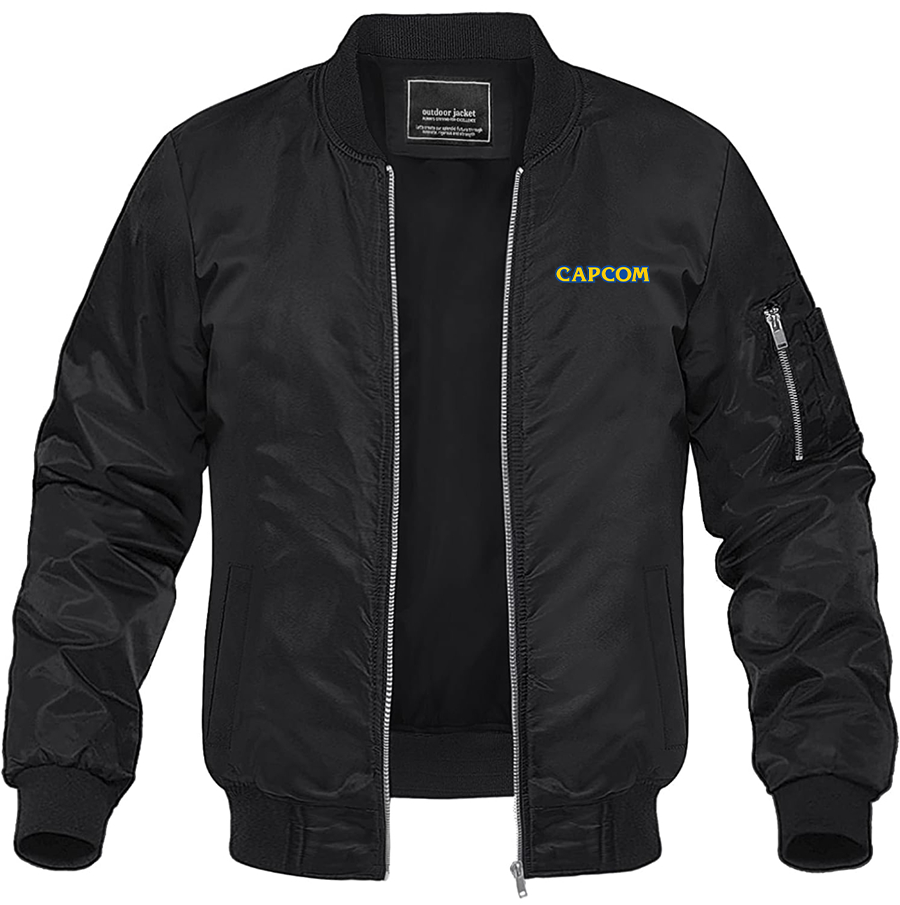 Men's Capcom  Lightweight Bomber Jacket Windbreaker Softshell Varsity Jacket