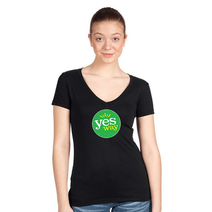 Women's Yes Way  Next Level Ideal V-Neck T-Shirt