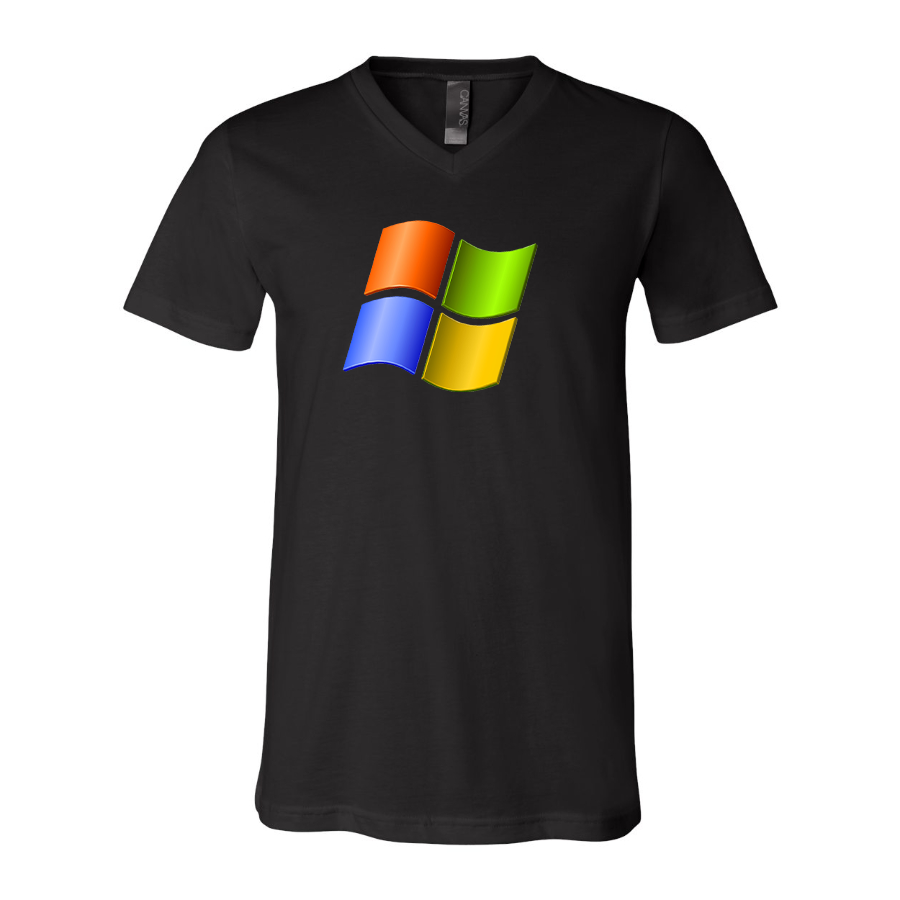 Men's Microsoft BELLA  CANVAS  Jersey V-Neck Tee