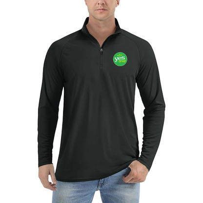 Men's Yes Way  Lightweight Quarter-Zip Athletic Shirt Long Sleeve Performance Wear