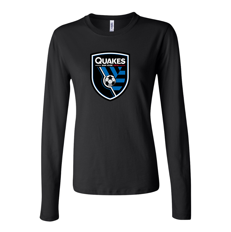 Women's San Joke Earthquakes  Long Sleeve T-Shirt