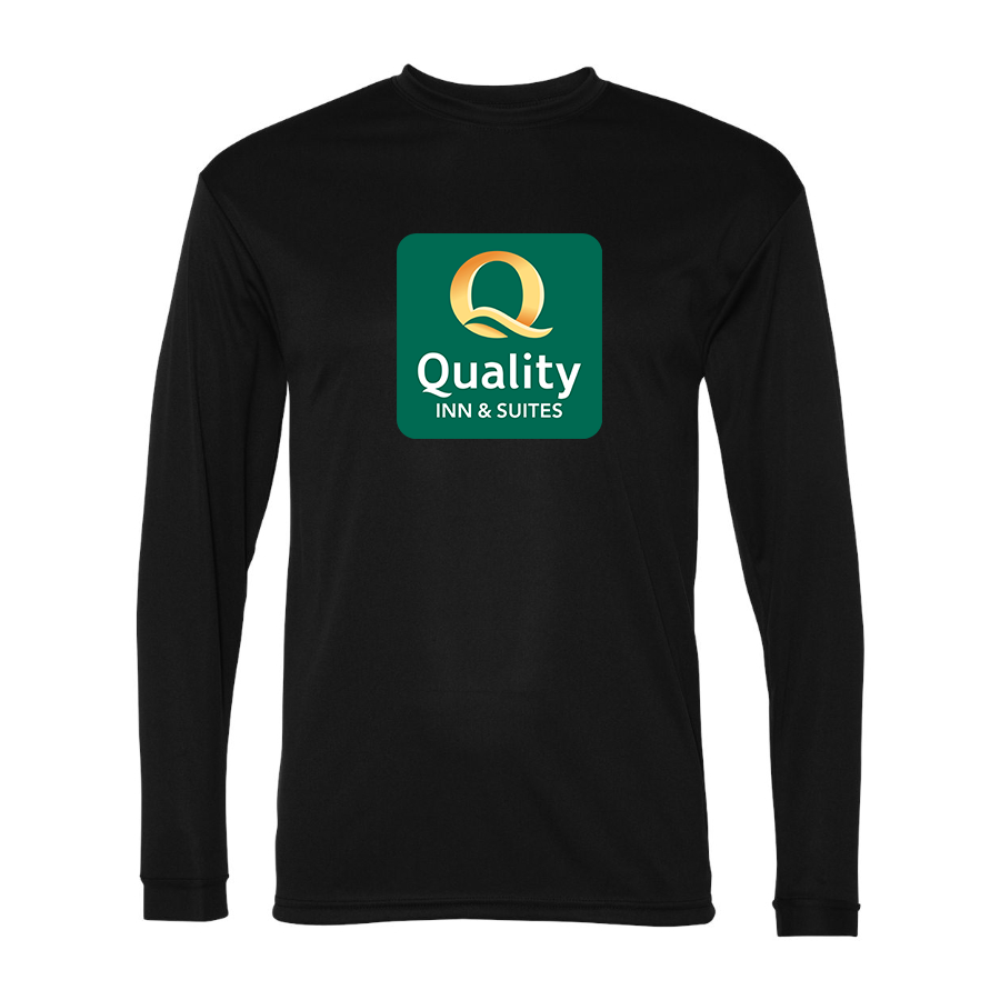 Men's Quality Inn & Suites Polyester Long Sleeve T-Shirt