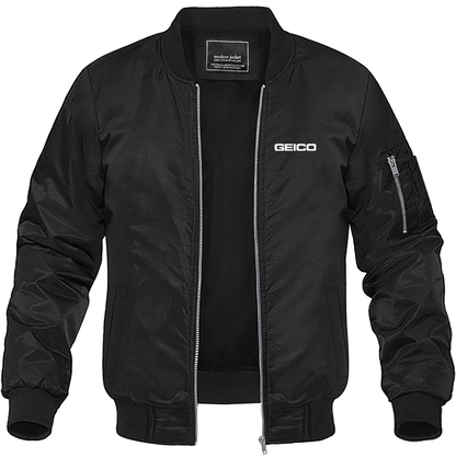 Men's Geico  Lightweight Bomber Jacket Windbreaker Softshell Varsity Jacket