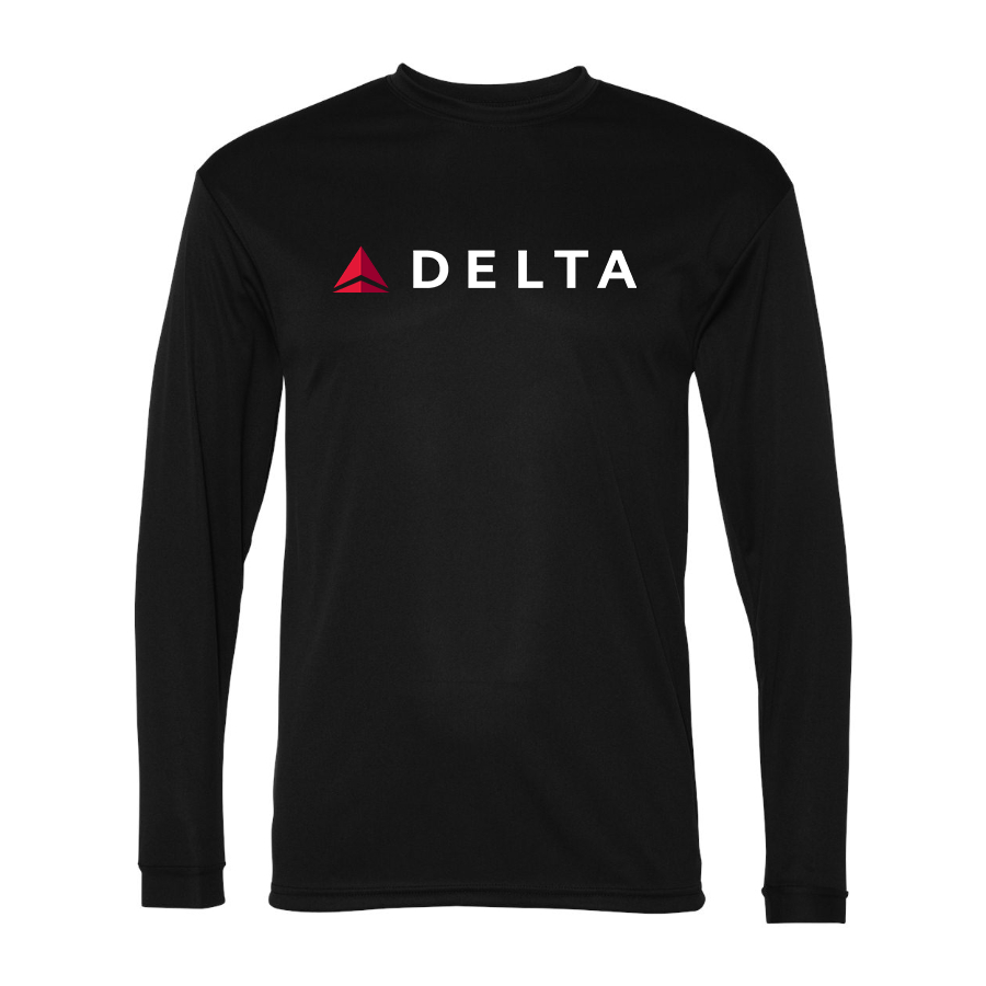 Men's Delta Airlines Polyester Long Sleeve T-Shirt