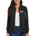 Women's Barbie Premium Bomber Jacket with Polished Detailing and Functional Sleeve Pocket Modern Luxury Outerwear