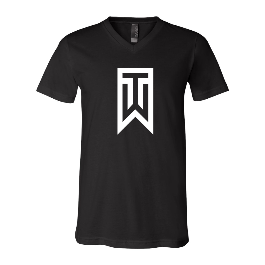 Men's Tiger Woods BELLA  CANVAS  Jersey V-Neck Tee