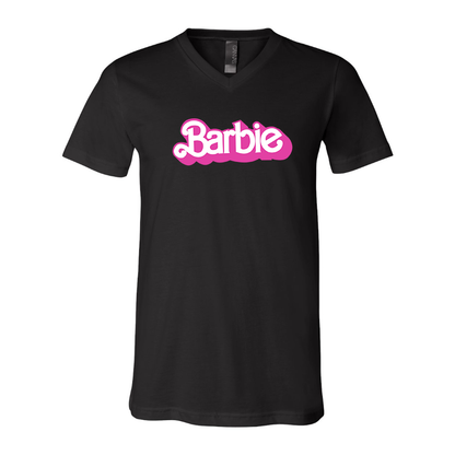 Men's Barbie BELLA  CANVAS  Jersey V-Neck Tee