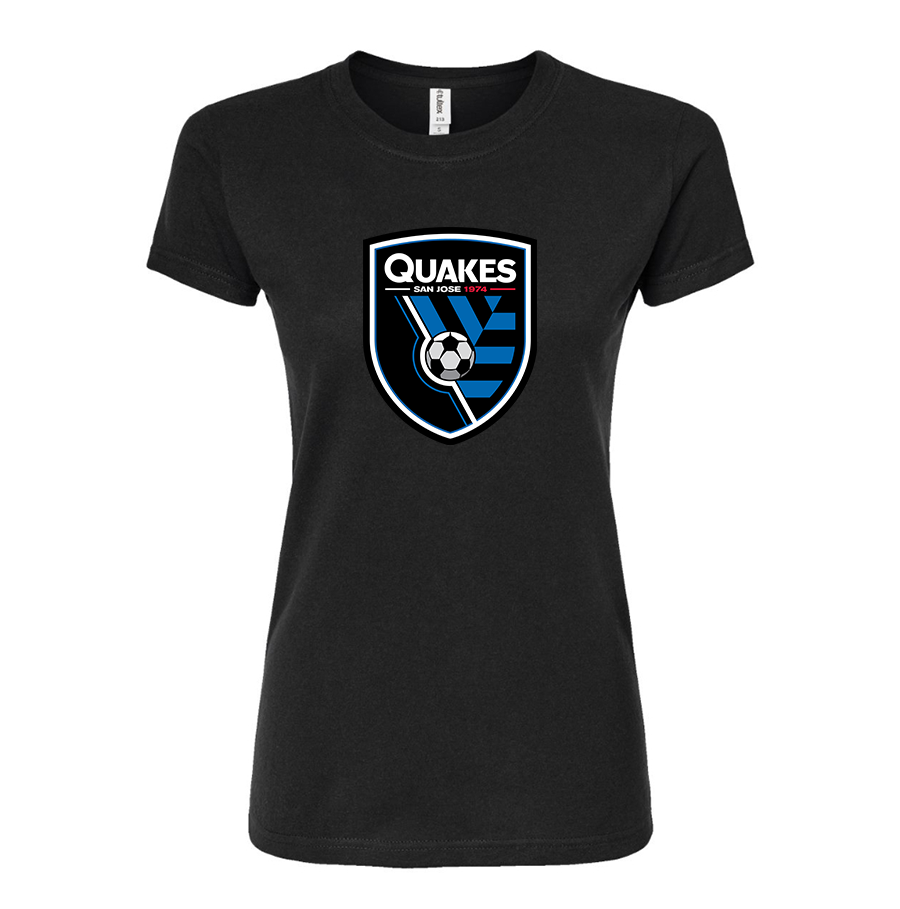 Women's San Joke Earthquakes Round Neck T-Shirt