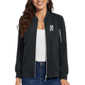 Women's  Tiger Woods Premium Bomber Jacket with Polished Detailing and Functional Sleeve Pocket Modern Luxury Outerwear