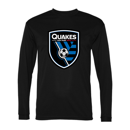 Men's San Joke Earthquakes Polyester Long Sleeve T-Shirt