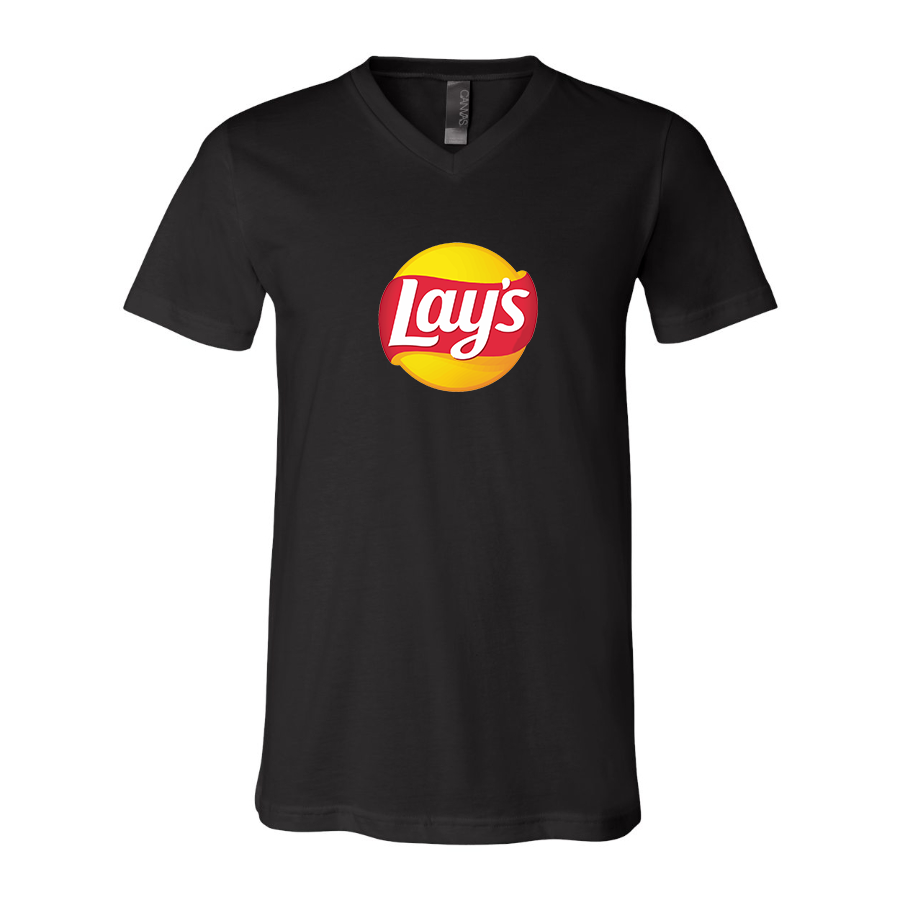 Men's Lays BELLA  CANVAS  Jersey V-Neck Tee