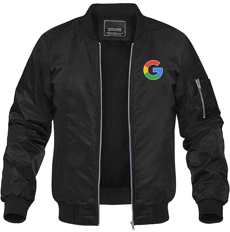 Men's Google Lightweight Bomber Jacket Windbreaker Softshell Varsity Jacket