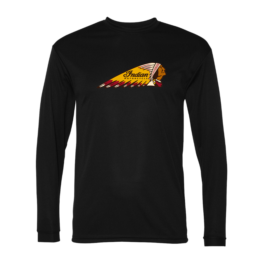 Men's Indian Motorcycle Polyester Long Sleeve T-Shirt