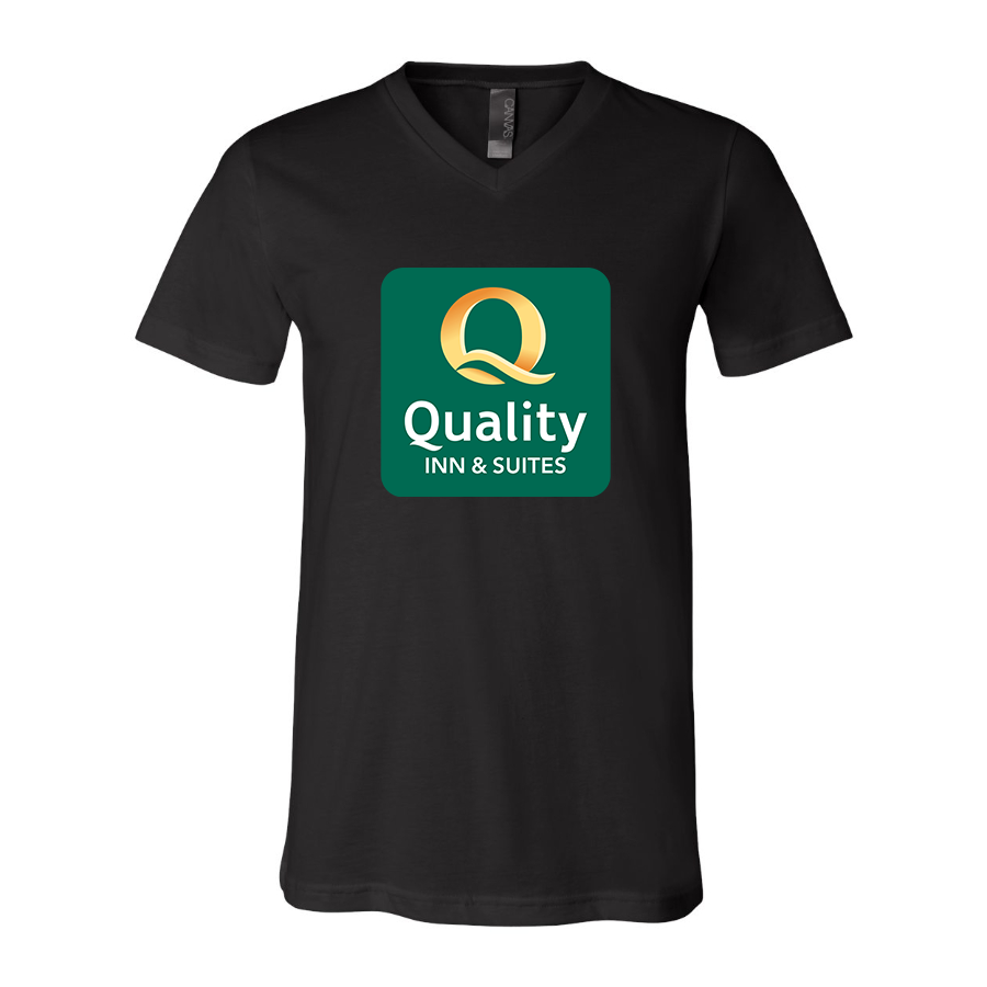 Men's Quality Inn & Suites BELLA  CANVAS  Jersey V-Neck Tee