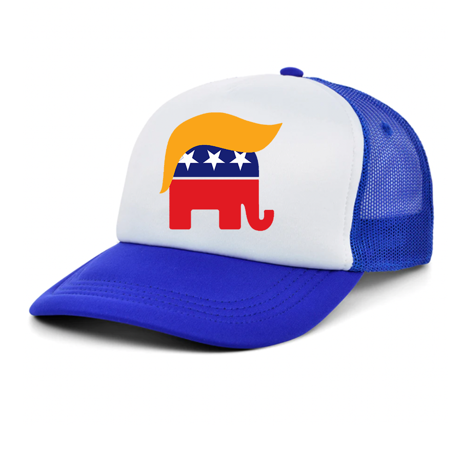 Donald Trump Hair Elephant Trucker Hat