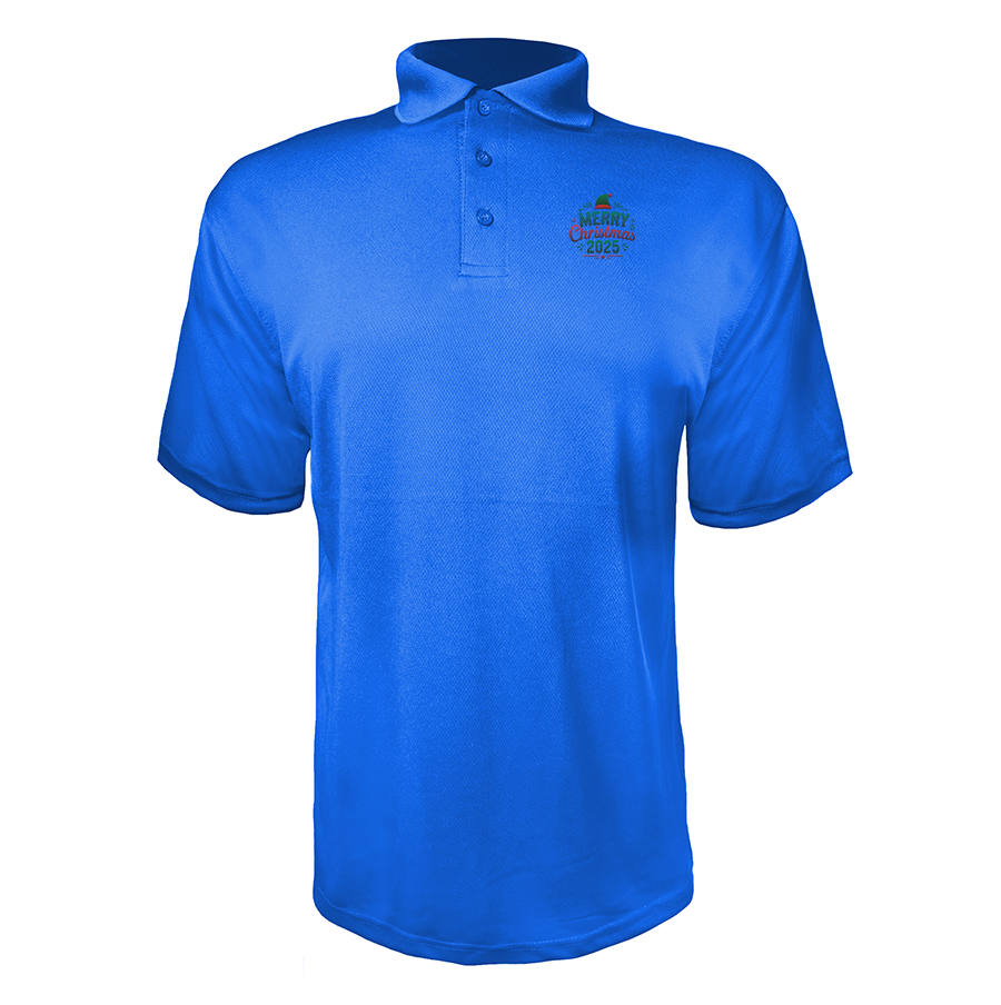 Men's Merry Christmas 2025 Polyester Polos